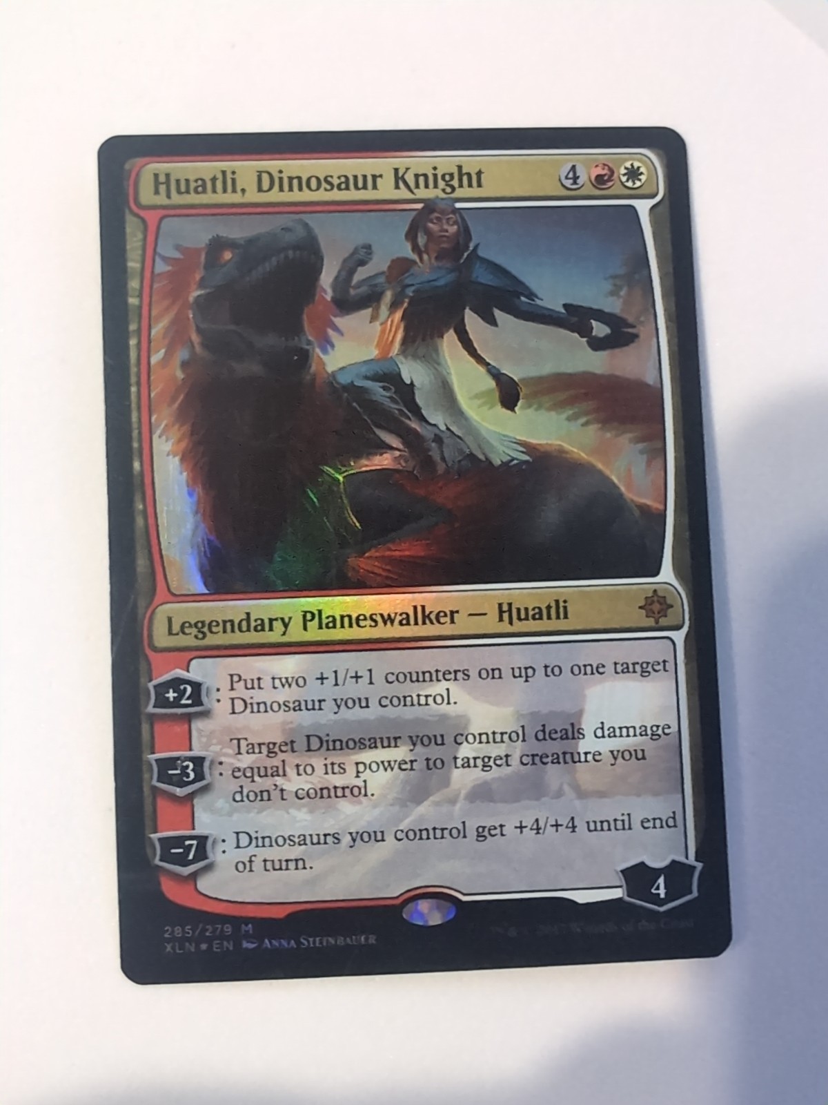 FOIL Huatli, Dinosaur Knight  Moderately Played See Pics MTG
