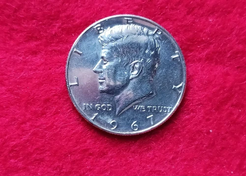1967 Kennedy Half Dollar, 40% Silver,  AU Coin- Nice.