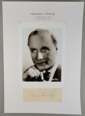 Autogramm Film-, TV- und Theater Schauspieler Hermann Thimig (148453)