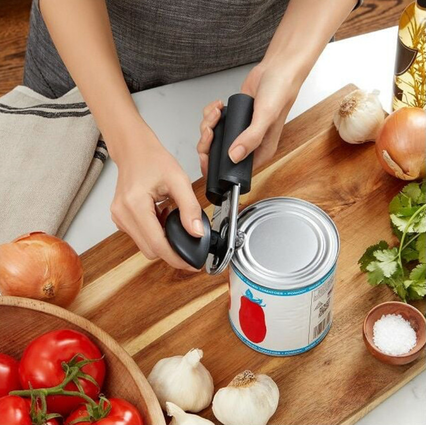 OXO Softworks Soft-Handled Can Opener with Built-in Pop-Top Bottle Opener