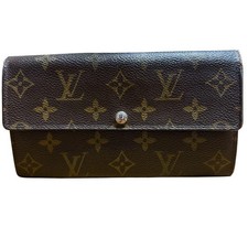 Authenticated LOUIS VUITTON Monogram Long Wallet Portefeuille Sarah Bi fold Wa
