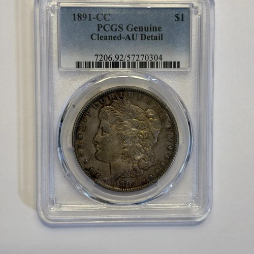 1891-CC PCGS AU DETAIL MORGAN SILVER DOLLAR