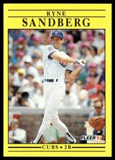 Ryne Sandberg 1991 Fleer #431 Chicago Cubs MLB READ FREE SHIPPING AutographDen