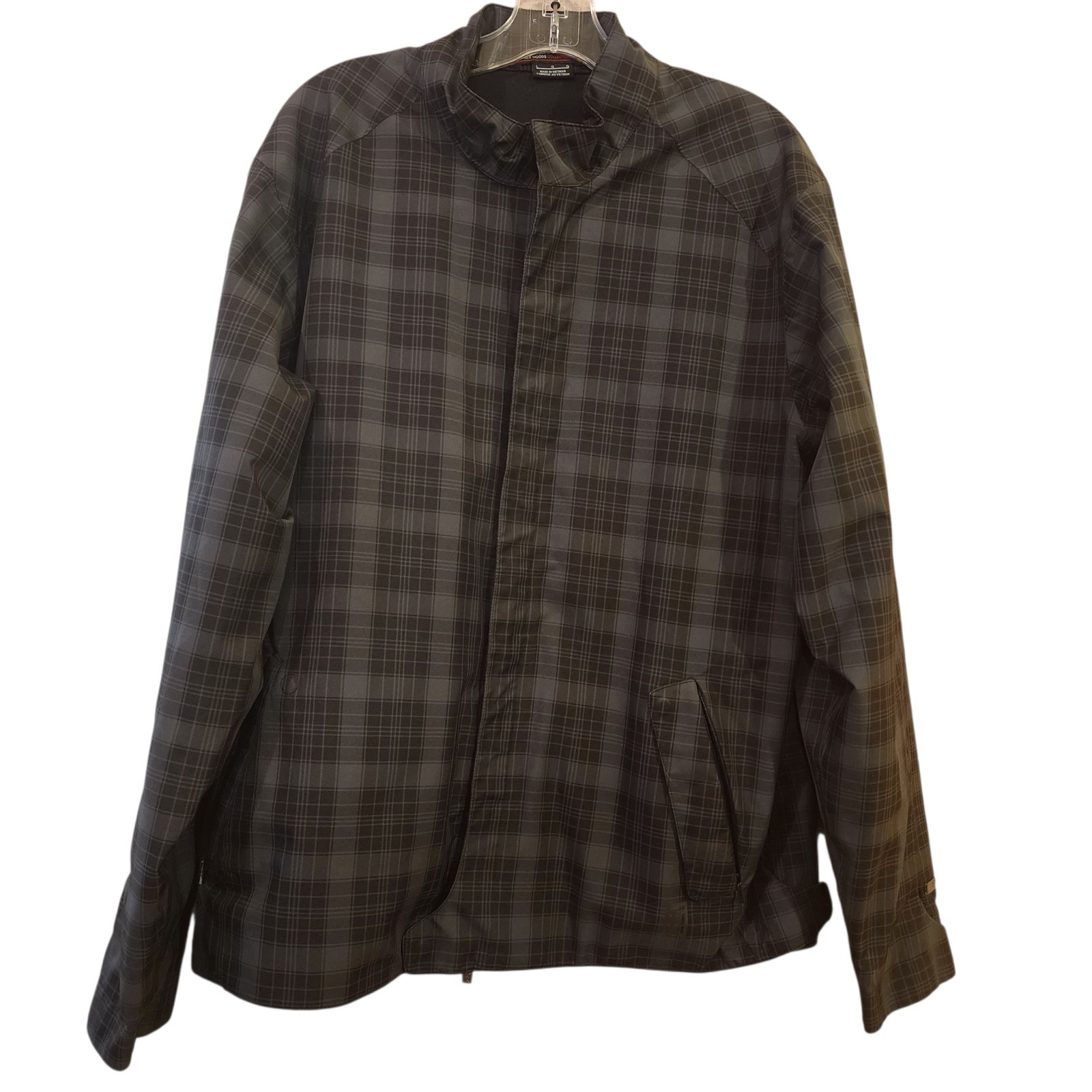 SACAI X NIKE Giacca Nike Tiger Woods Storm Fit uomo M grigia a quadri full zip vento pioggia golf taglia L