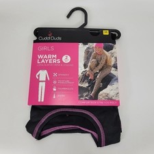 Cuddl Duds Warm Baselayers Black Long Sleeve  Pants Youth Girl Medium M 7/8