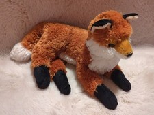 Aurora World Red Fox Laying Down Plush 12" Inch Stuffed Animal Toy Realistic