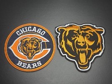 Chicago Bears Lot Of 2 Embroidered Iron On Patch
