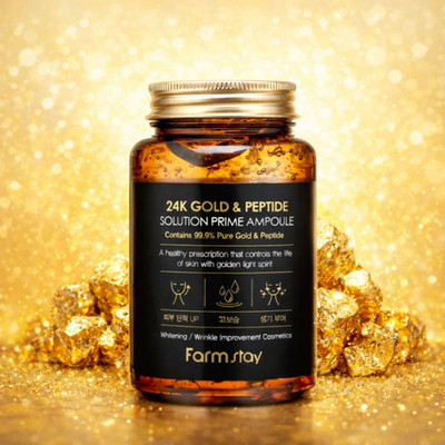 Farmstay 24K Gold & Peptide Solution Prime Ampoule 8.4 oz
