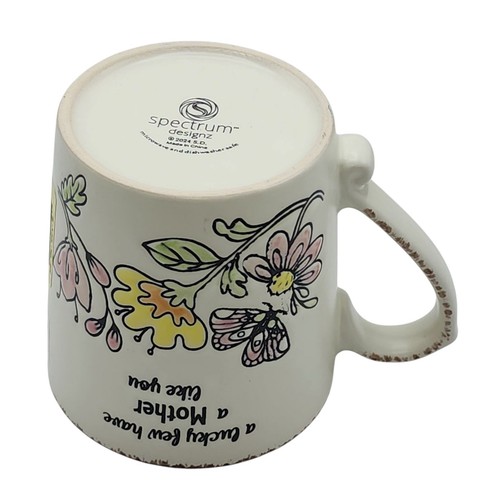 Spectrum Designz Mothers Day Hand Painted Floral Ceramic Coffee Mug 16oz Set 2pc - Picture 8 of 10