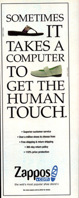 Zappos Shoes Web's Most Popular Shoe Store Sandals Vintage Print Ad 2005