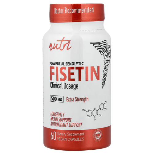 Powerful Senolytic Fisetin, 500 mg, 60 Vegan Capsules