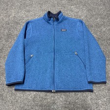 Patagonia Better Sweater Full Zip Boys Medium 65730 Fleece Outdoor Youth Blue