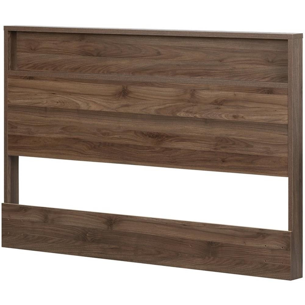 South Shore Tao Full Queen Panel Headboard in Natural Walnut