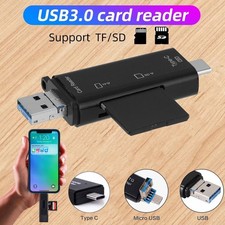 5 in 1 Card Reader USB 2.0 Type C Micro SD/TF Adaptor for Mobile PC & Laptop