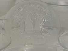 Set of 6 Clear Glass Bowls with Etched Tree Foliage Design Studio Nova Style