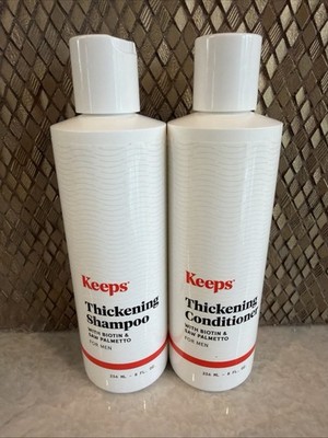 2 PACK Keeps Men's Hair Growth Thickening Shampoo & Conditioner 8oz 236ml 