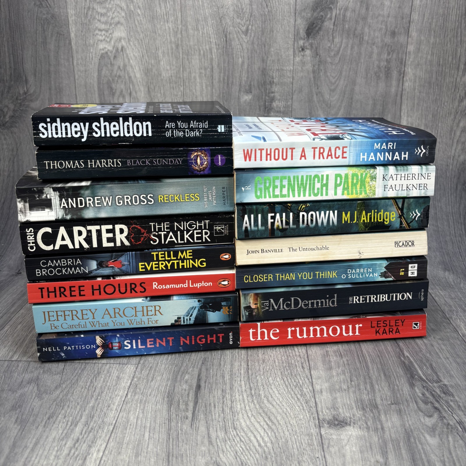 Thriller Mystery Crime Novels Books Mixed Bundle Bestselling Authors Lot of x15