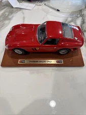 Burago 1962 Red Ferrari 250 GTO 1/18 Scale Diecast Metal Model Open Box