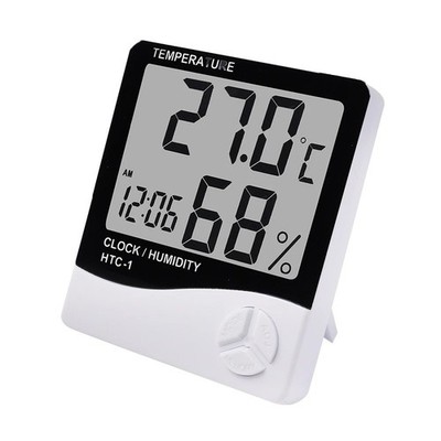 Digitales LCD Thermometer Hygrometer Luftfeuchtigkeit Messgerät Raum Innen Temperatur Uhr