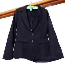 Womens Black Slit Back Polyester Blend Blazer, Sizes S amd M