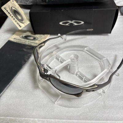 Oakley Juliet X-METAL Sunglasses TIO2 Frame Black Iridium Lens, Large Bolt Case