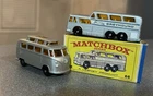 Lesney Matchbox Lot–#66C Greyhound Coach w/Original E4 Box & #34C VW Camper NM