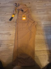 Carhartt Mens Brown Relaxed Fit Cotton Workwear R01-M Bib Overalls Pants 44X30