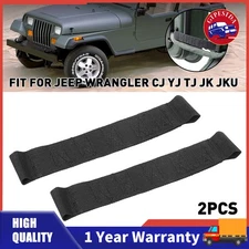 New 2X Black Door Limiting Check Strap Firm For Jeep Wrangler CJ YJ TJ JK JKU