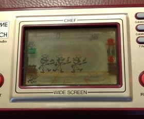 Nintendo Game & Watch CHEF FP-24 Wide Screen with Box Tested