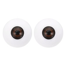 30mm Doll Eyes,1 Pair Realistic Acrylic Eyes, Dark Brown