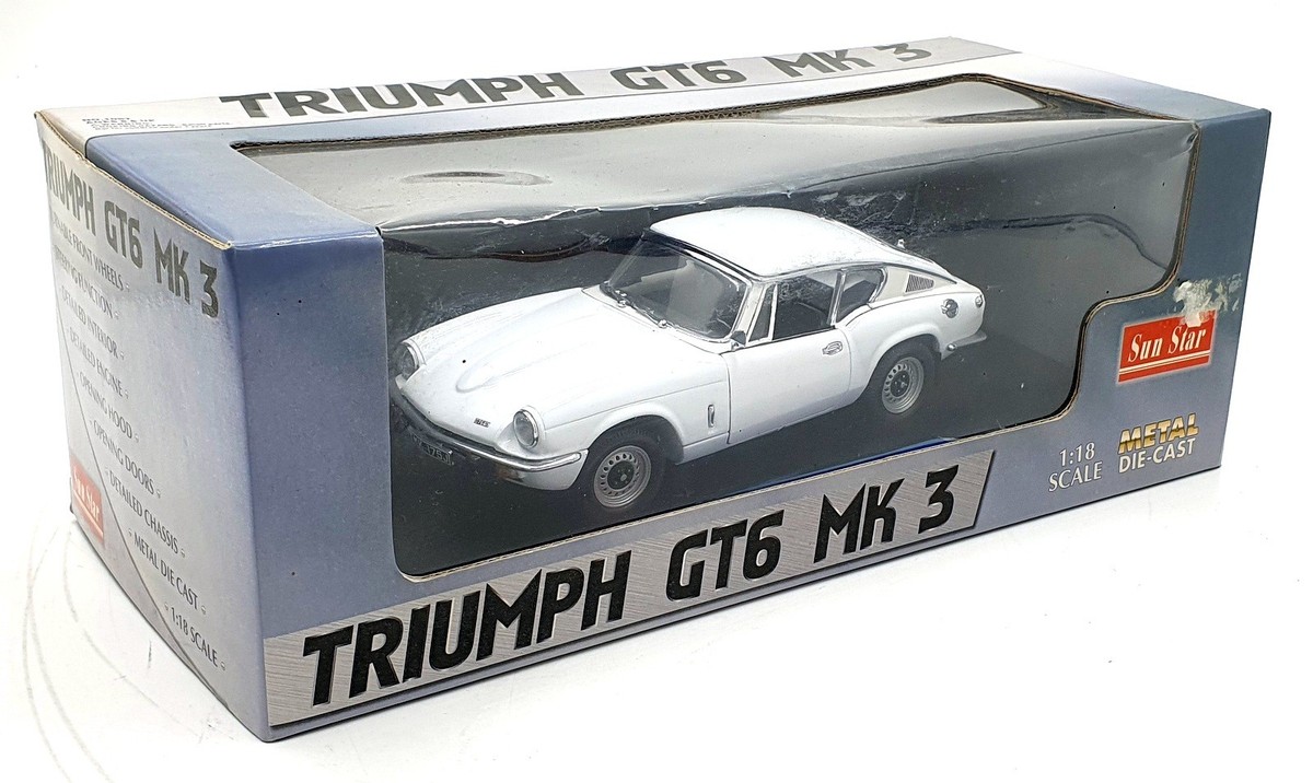 Triumph GT6 MK3 White Sunstar 1/18 Scale Diecast - 1057 for sale