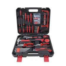 Household Tools Kit Essential Home Repair Set with Plastic Toolbox for Home