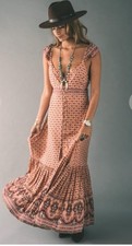 Spell & the Gypsy Collective Sunset Road Bohemian Maxi Dress Ruffle S