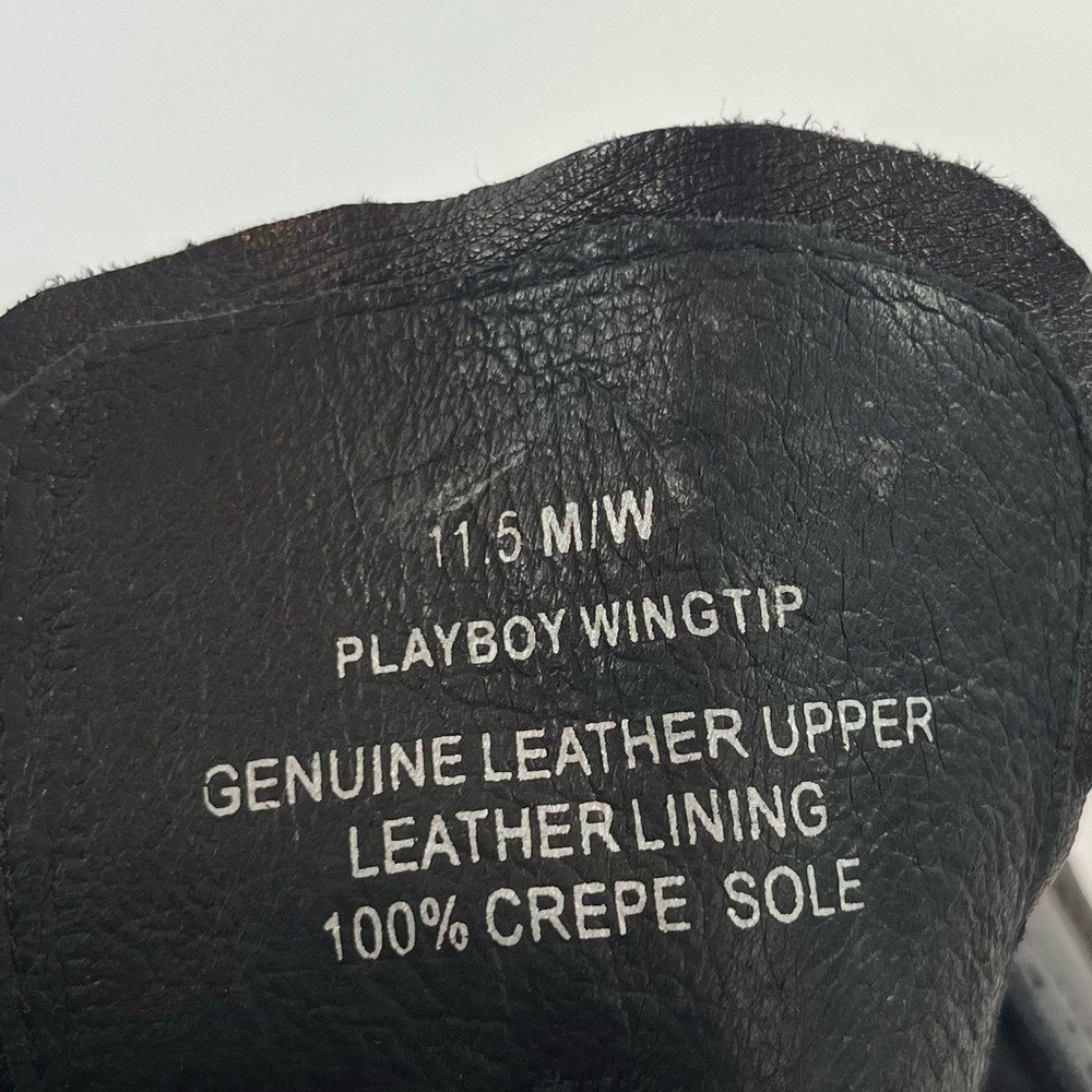 British Walkers Playboy Wingtip Crepe Sole Boots Black  display picture 3