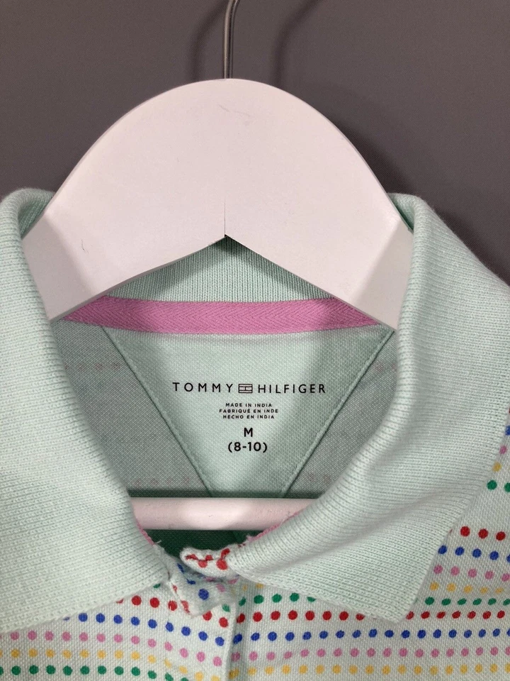 TOMMY HILFIGER Polo Shirt - Age 8-10yrs - Green - Great Condition - Girl’s - Image 2 of 4