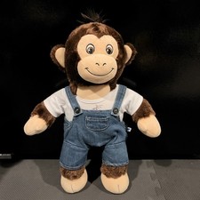 BAB Monkey Plush 18  Denim Overalls  Frozen Olaf Shirt Build A Bear Workshop