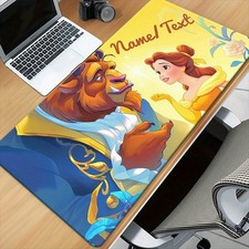 40 90cmPersonalized Beauty and the Beast Mousepad-Custom Name Belle Beast De