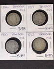 Barber Quarters Lot of Four (4) Coins 1-1896, 1-1899, 1-1900, 1-1903