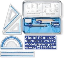Math Set with Compass Ruler Stencil Tools