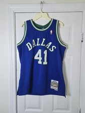 Mitchell  Ness Dallas Mavericks Dirk Nowitzki 1998-99 Jersey Men's Large Blue