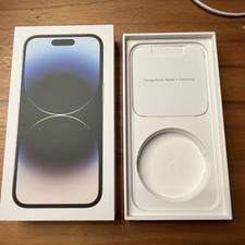 Apple iPhone 14 Pro Box Silver 128GB BOX ONLY w/ cable