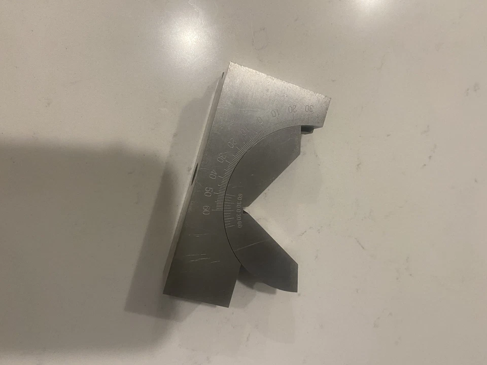 0-60 Degree Precision Gauge Adjustable Angle V Block Milling Tool 4"x 1.2"x 1.9” - Image 3 of 4