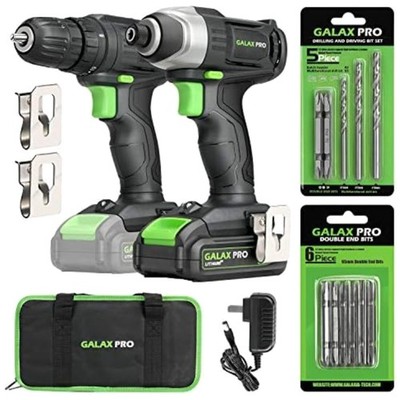 Cordless Drill/Impact Driver Combo Kit with 1.3Ah Batteries