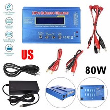 80W Fast Digital Balance Charger for iMAX B6 AC LCD RC LiPo LiFe NiCD Battery 