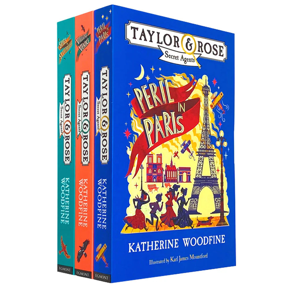 Taylor and Rose Secret Agents 3 Book Collection Set By Katherine Woodfine NEW