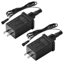 2 Pack 12V 1.5A Yard Inflatable Adapters , Class 2 Power Supply Adaptor with ...