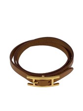 Hermes Bracelet/Leather/Brw/Ladies 3738