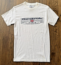 Vintage Reebok Classic Logo Graphic from 1977 T-Shirt Small White Made in USA