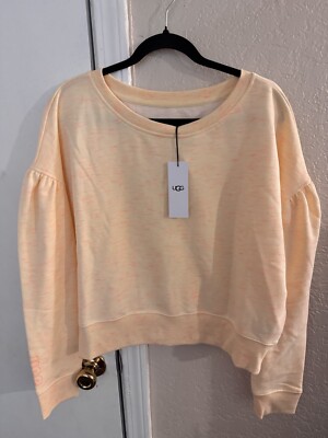 UGG Tenley Crewneck Melange in Yellow/Orange Neon Size XL