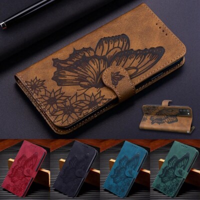 Hülle für Samsung Galaxy Handy Tasche Case Wallet Handyhülle Etui Schmetterling#